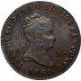 Spanien 4 Maravedis 1847 JA, UNC, "Königin Isabella II (1847 - 1864)"