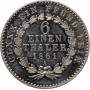 Anhalt 1/6 Taler 1861 A, PROOF, "Fürst Alexander Carl (1834 - 1863)" Silbermünze