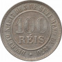 Brasilien 100 Reis 1887, UNC, "Kaiser Peter II (1831 - 1889)"