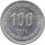 South Korea 100 won 1974, UNC, "Republic (1966 - 1982)"