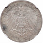 Wurttemberg 3 mark 1911 F, NGC MS62 HIGH BAR, "Silver Wedding Anniversary"