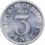 Biafra 3 pence 1969, PCGS MS63, "Republic of Biafra (1967 - 1970)"