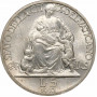 Vatikanstadt 5 Lire 1942, PCGS MS6, "Papst Pius XII (1939 - 1958)" Silbermünze