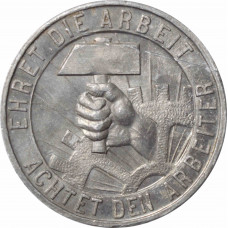 Germany - Third Reich aluminium token ND, UNC, "7. Mai Tag der deutschen Arbeit"