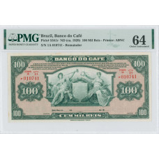 Brazil 100 mil reis ND (ca. 1929), PMG 64, "Banco do Café" P# S541