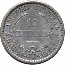 Costa Rica 10 centimos 1905, UNC, "Republic of Costa Rica (1896 - 1950)"