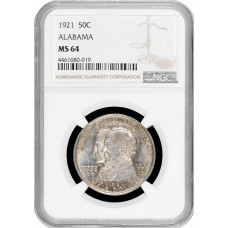 USA half dollar 1921, NGC MS64, "100th Anniversary - State of Alabama"