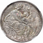 Switzerland 5 francs 1865, NGC MS64, "Schaffhausen Shooting Festival" silver