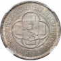 Switzerland 5 francs 1865, NGC MS64, "Schaffhausen Shooting Festival" silver