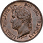 Франция 5 сантимов 1840 г., NGC MS65 BN ESSAI, "Император Луи-Филипп I (1852 - 1870)" Top Pop