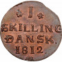 Norway 1 skilling 1812, NGC MS65 RB, "King Frederick VI (1808 - 1814)"