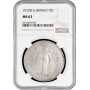 Великобритания 1 доллар 1912 г. B, NGC MS63, "British Trade Dollar"