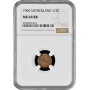 Нидерланды 1/2 цента 1906 г., NGC MS64 RB, "Королева Вильгельмина (1890 - 1948)"