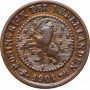 Нидерланды 1/2 цента 1901 г., AU, "Королева Вильгельмина (1890 - 1948)"