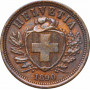 Schweiz 2 Rappen 1890 B, AU, "Schweizerische Eidgenossenschaft (1850 - 1916)"