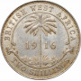 British West Africa 2 shillings 1916 H, UNC, "King George V (1910 - 1936)"