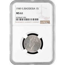 Südrhodesien 1 Schilling 1949, NGC MS61, "Britische Kolonie (1932 - 1955)"