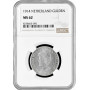 Нидерланды 1 гульден 1914 г., NGC MS62, "Королева Вильгельмина (1890 - 1948)"