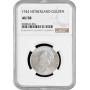 Нидерланды 1 гульден 1924 г., NGC AU58, "Королева Вильгельмина (1890 - 1948)"