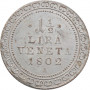 Venice 1 1/2 lire 1802 A, NGC MS62, "Austrian occupation (1798 - 1802)" Top Pop