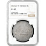 Mexico 8 reals 1863 GO YF, NGC MS62, "Republic of Mexico (real) (1823 - 1897)"
