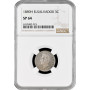 El Salvador 3 centavos 1889 H, NGC SP64, "Republic of El Salvador (1889 - 1918)"