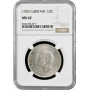 Great Britain 1/2 crown 1939, NGC MS62, "King George VI (1937 - 1952)" silver