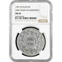 Ceylon 5 rupees 1957, NGC MS64, "2500th Anniversary - Buddhism" silver coin