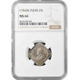 Индия - Британская 2 анны 1936 г. (B), NGC MS64, "Король Георг V (1911 - 1937)"