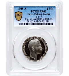 Саксен-Кобург-Гота 2 пфеннига 1905 г. A, PCGS PR63, "Герцог Чарльз Эдвард (1900 - 1918)"