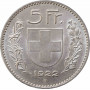 Швейцария 5 франков 1922 г. B, AU, "Швейцарская конфедерация (1917 - 1967)"