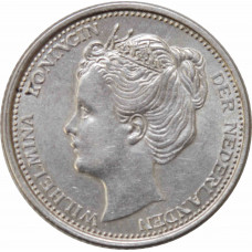 Netherlands 10 cents 1906, UNC, "Queen Wilhelmina (1890 - 1948)" silver coin