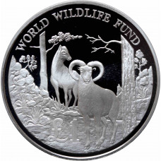 Кипр 1 фунт 1986 г., PROOF, "Всемирный фонд дикой природы - Муфлон"