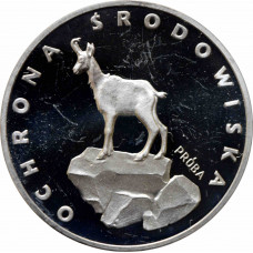 Poland 100 zlotych 1979, PROOF PROBA, "Environmental Protection - Chamois"