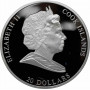 Острова Кука 20 долларов 2008 г., PROOF, "Сотворение Адама, Микеланджело" без камней