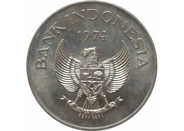Индонезия 2000 рупий 1974 г., UNC, "Яванский тигр"