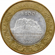 Mexico 100 pesos 2007, AU, "Federation 180th Anniv. - Tamaulipas"