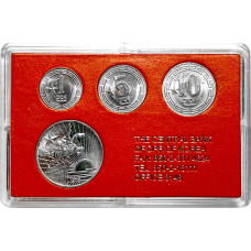 Северная Корея набор монет 1959-1978 г., BU, "НДР (1959 - 2022)" Одна звезда на реверсе