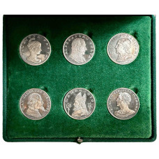Italy 6 silver medals, PROOF, "Regional Council of Lombardy"