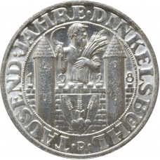 Weimar Republic 3 reichsmark 1928 D, UNC, "1000th Anniversary of Dinkelsbühl"