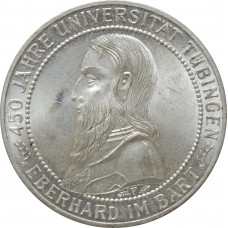 Weimar Republic 5 reichsmark 1927 F, UNC, "450th Annniv. - Tübingen University"