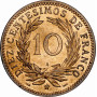Dominican Republic 10 centesimos 1891 A, NGC MS64 RB, "Republic (1844 - 1897)"