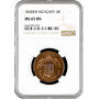 Hungary 4 krajczar 1868 KB, NGC MS65 BN, "Emperor Franz Joseph I (1848 - 1916)"