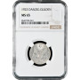 Danzig 1 gulden 1923, NGC MS65, "Free City of Danzig (1923 - 1939)" silver coin
