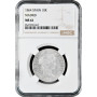 Испания 10 реалов 1864 г., NGC MS61, "Королева Изабелла II (1847 - 1864)" Мадрид