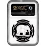 Thailand 200 Baht 1998, NGC PF69, "World Wide Fund - Elephants"