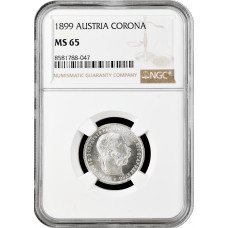 Österreich 1 Krone 1899, NGC MS65, "Kaiser Franz Joseph I (1848 - 1916)"