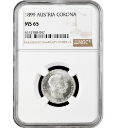 Österreich 1 Krone 1899, NGC MS65, "Kaiser Franz Joseph I (1848 - 1916)"