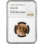 Филиппины 1 сентаво 1944 г. S, NGC MS66 RB, "Администрация США (1903 - 1945)"