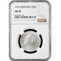 Romania 250 lei 1935, NGC AU55, "King Carol II (1930 - 1940)" silver coin